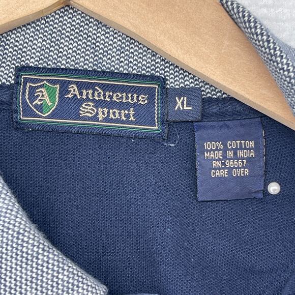 COMPAQ Computers Shirt Mens XL ANDREWS SPORT Polo Golf Pique Cotton Blue - Picture 4 of 13